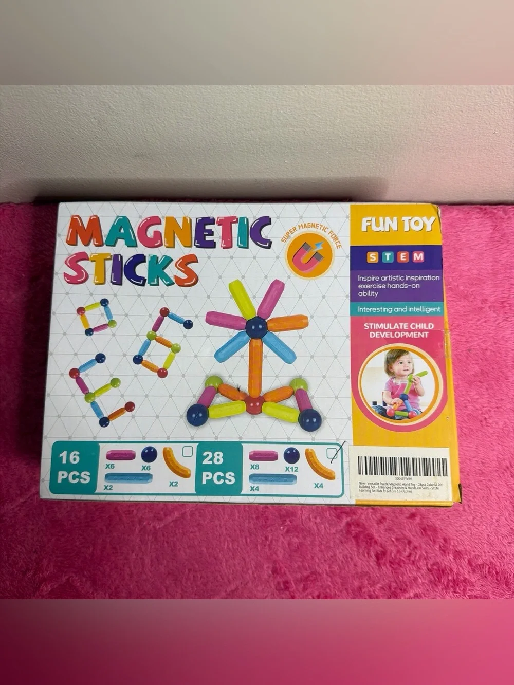 Magnetic Sticks Kids Building Toy - Multicolor STEM Set
